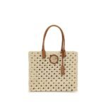 Versace Beige Cotton Handbag