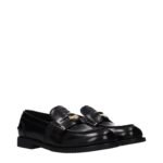 Miu Miu Black Leather Slip-On Loafers - Image 2