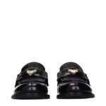 Miu Miu Black Leather Slip-On Loafers - Image 3