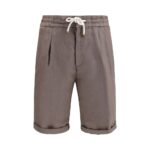 Brunello Cucinelli Brown Linen Bermuda Shorts