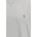 Brunello Cucinelli Gray Cotton T-Shirt - Image 3