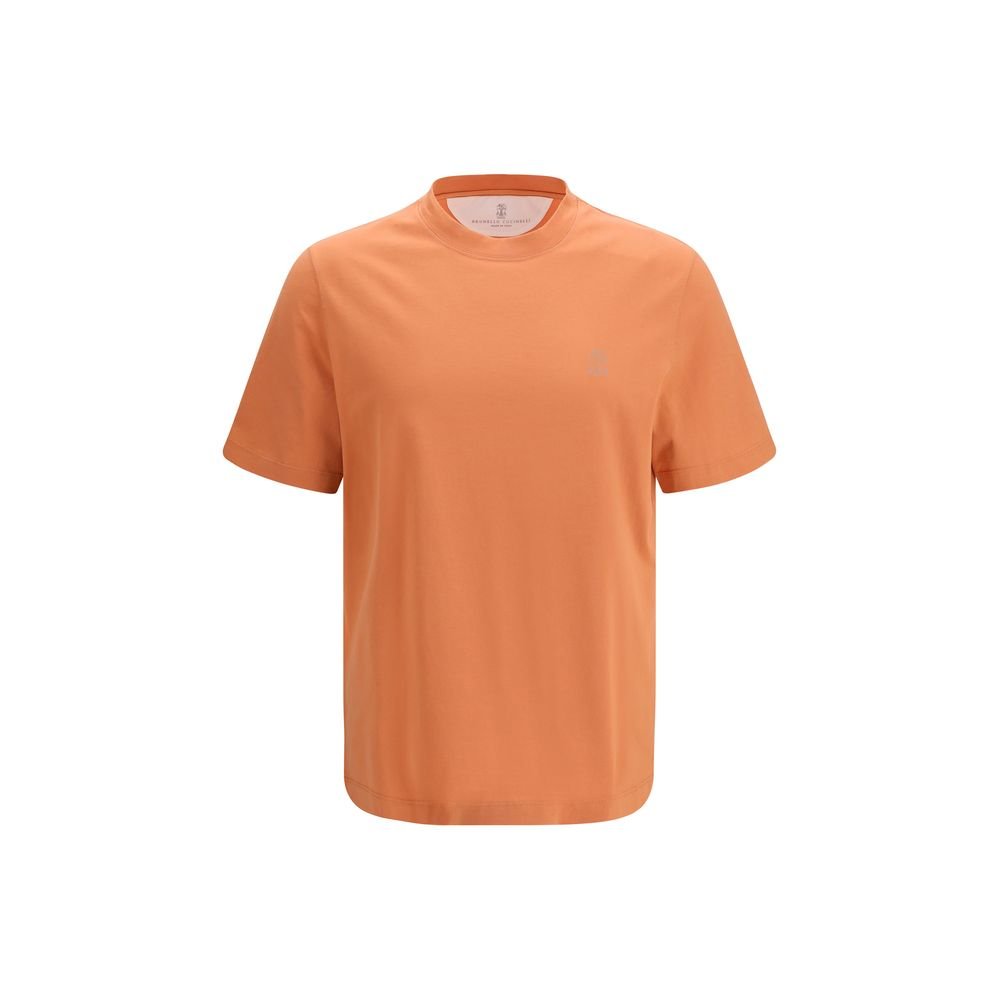 10497694.jpeg Brunello Cucinelli Orange Cotton T-Shirt - Image 1