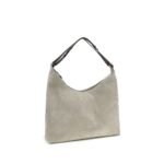 Brunello Cucinelli Gray Calf Leather Bos Taurus Shoulder Bag - Image 2