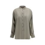 Brunello Cucinelli Bicolor Silk Shirt
