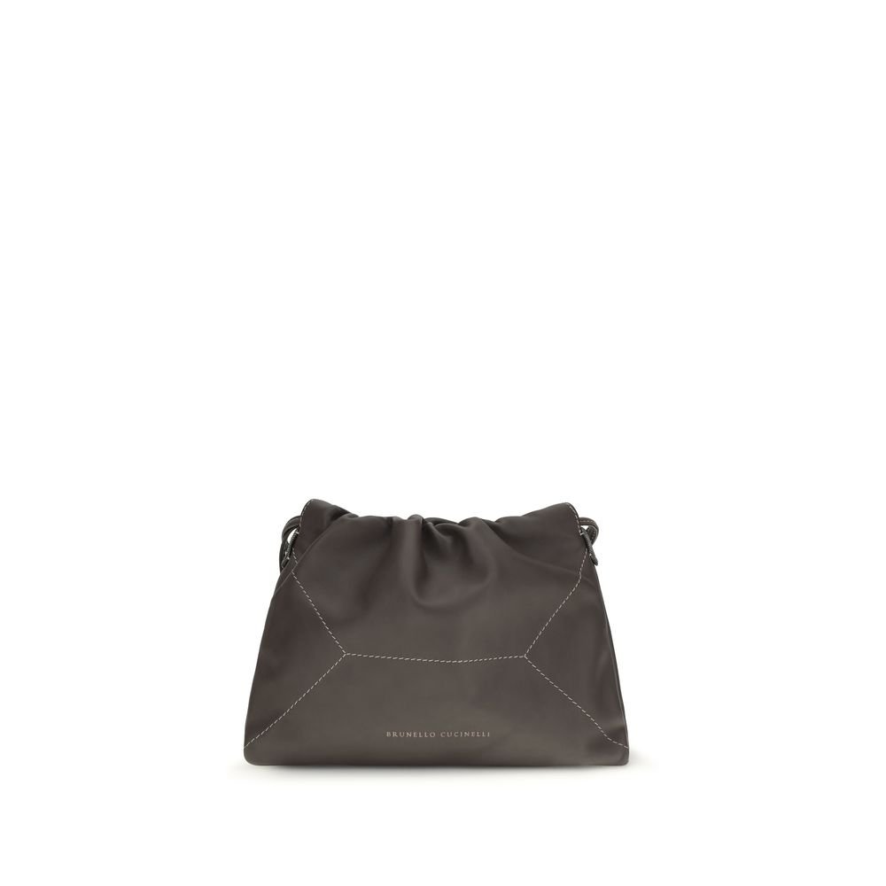 10497705.jpeg Brunello Cucinelli Brown Calf Leather Bos Taurus Shoulder Bag - Image 1