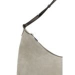 Brunello Cucinelli Gray Calf Leather Bos Taurus Shoulder Bag - Image 4