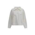 Brunello Cucinelli White Cotton Sweatshirt