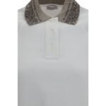 Brunello Cucinelli White Cotton Polo Shirt - Image 3