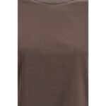 Brunello Cucinelli Brown Cotton T-Shirt - Image 3