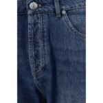 Brunello Cucinelli Blue Cotton Straight-Leg Jeans - Image 3