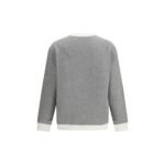 Brunello Cucinelli Gray Cotton Sweatshirt - Image 2