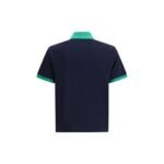 Versace Blue Cotton Polo Shirt - Image 2