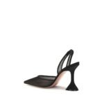 Amina Muaddi Black Fabric High Heel Pumps - Image 3
