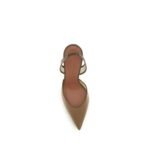 Amina Muaddi Brown Fabric High Heel Pumps - Image 4