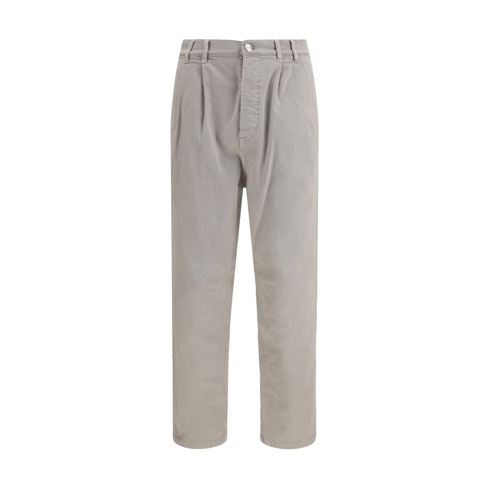 10498368.jpeg Brunello Cucinelli Brown Cotton Casual Pants - Image 1