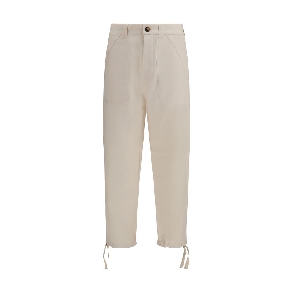 10498483.jpeg Brunello Cucinelli Beige Linen Casual Pants - Image 1