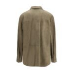Brunello Cucinelli Bicolor Calf Leather Bos Taurus Dress Shirt - Image 2