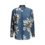 Brunello Cucinelli Multicolor Silk Pattern Shirt