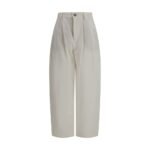 Brunello Cucinelli Beige Silk Casual Pants