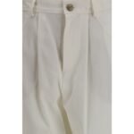 Brunello Cucinelli Beige Silk Casual Pants - Image 3