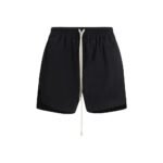 Rick Owens Black Cotton Bermuda Shorts