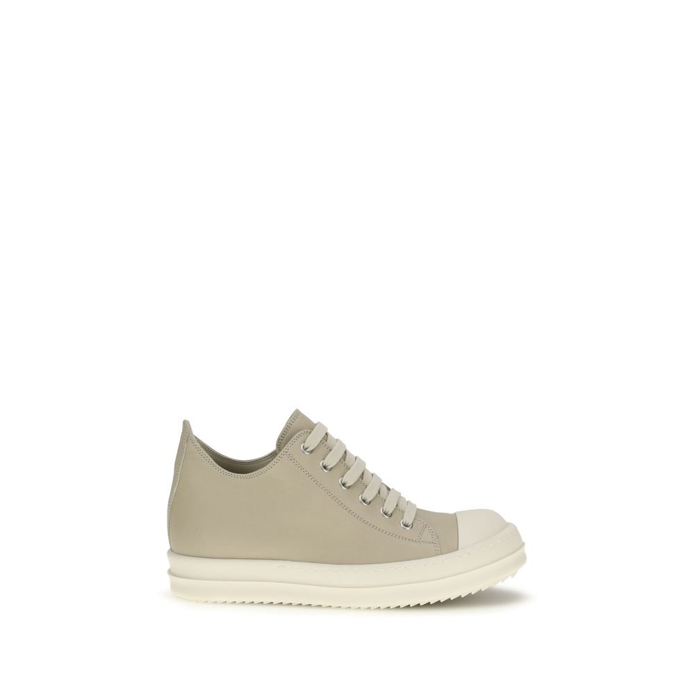 10498850-1.jpeg Rick Owens Beige Calf Leather Bos Taurus Low Top Sneakers - Image 1