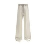 Rick Owens White Cotton Casual Pants