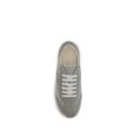 Prada Gray Calf Leather Bos Taurus Low Top Sneakers - Image 4
