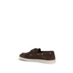 Prada Brown Calf Leather Bos Taurus Slip-On Loafers - Image 3
