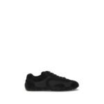 Prada Black Calf Leather Bos Taurus Athletic Sneakers