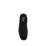 Prada Black Calf Leather Bos Taurus Athletic Sneakers - Image 4