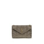 Saint Laurent Gray Lamb Leather Shoulder Bag