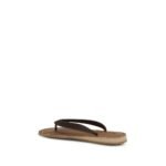 Miu Miu Brown Calf Leather Bos Taurus Flip-Flop Sandals - Image 3
