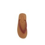 Miu Miu Beige Calf Leather Bos Taurus Flip-Flop Sandals - Image 4