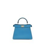 Fendi Blue Calf Leather Bos Taurus Handbag