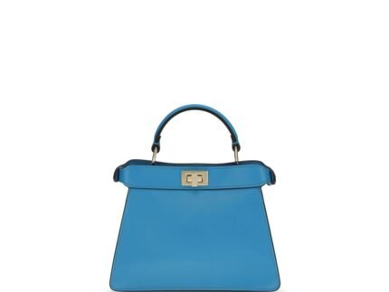 Fendi Blue Calf Leather Bos Taurus Handbag