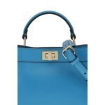 Fendi Blue Calf Leather Bos Taurus Handbag - Image 4