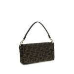 Fendi Brown Recycled Polyester Shoulder Bag - Image 3