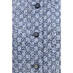 Gucci Blue Cotton Sleveless Jacket - Image 3