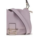 Fendi Purple Calf Leather Bos Taurus Shoulder Bag - Image 4
