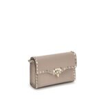 Valentino Garavani Beige Calf Leather Bos Taurus Shoulder Bag - Image 2