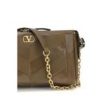 Valentino Garavani Brown Lamb Ovis Aries Aries Shoulder Bag - Image 4
