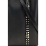 Valentino Garavani Black Calf Leather Bos Taurus Shoulder Bag - Image 4