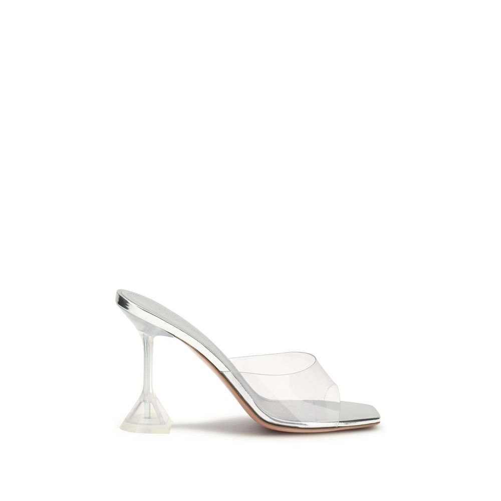 10499733.jpeg Amina Muaddi Silver Pvc Sandals - Image 1