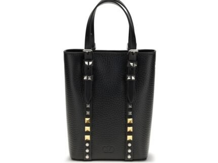 Geantă Valentino Garavani Rockstud mini Bucket Neagră din Piele