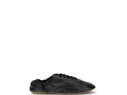 Saint Laurent Black Calf Leather Bos Taurus Athletic Sneakers