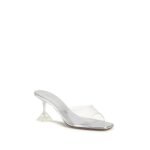 Amina Muaddi Silver Pvc Stiletto Heel Sandals - Image 2