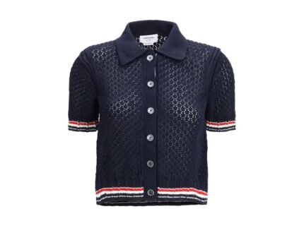 Thom Browne Blue Cotton Cardigan