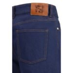 Fendi Blue Cotton Straight-Leg Jeans - Image 3