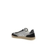 Balmain Gray Calf Leather Bos Taurus Low Top Sneakers - Image 3
